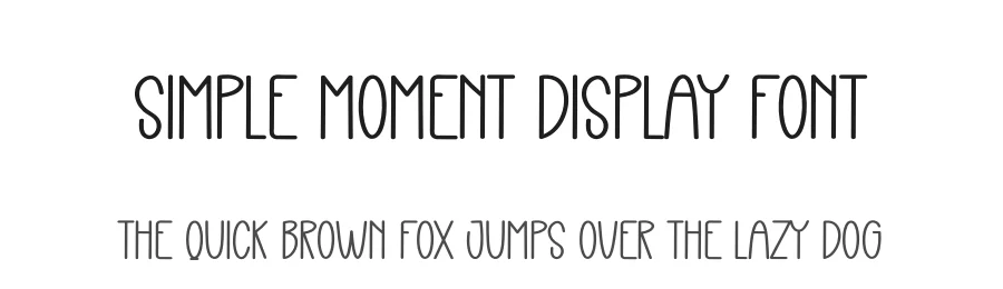 Simple Moment Display Font by creativeletter — Display Font