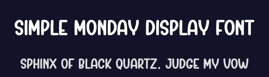 Simple Monday Display Font by creativeletter — Display Font — thumbnail 2