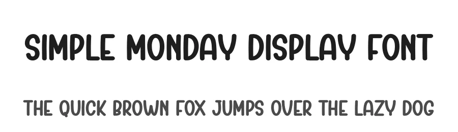 Simple Monday Display Font by creativeletter — Display Font