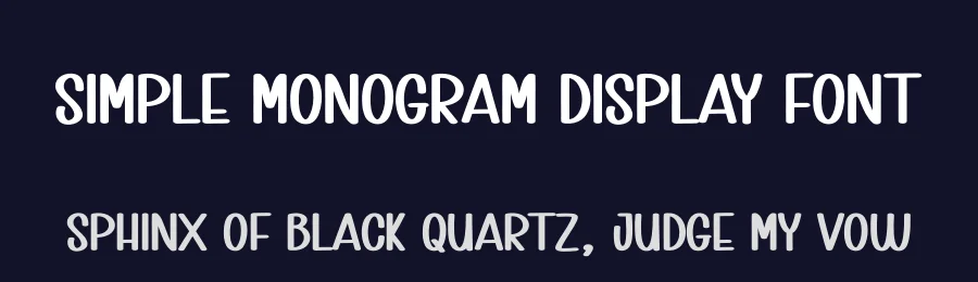 Simple Monogram Display Font by creativeletter — Display Font — thumbnail 2