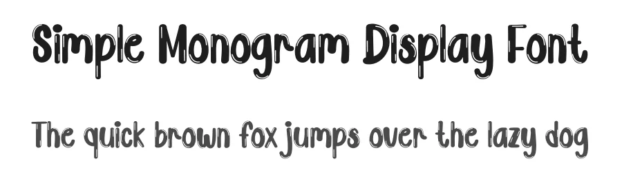 Simple Monogram Display Font by creativeletter — Display Font