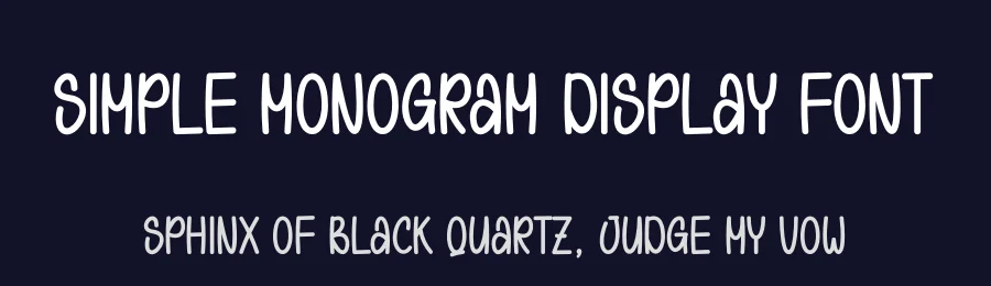 Simple Monogram Display Font by creativeletter — Display Font — thumbnail 2