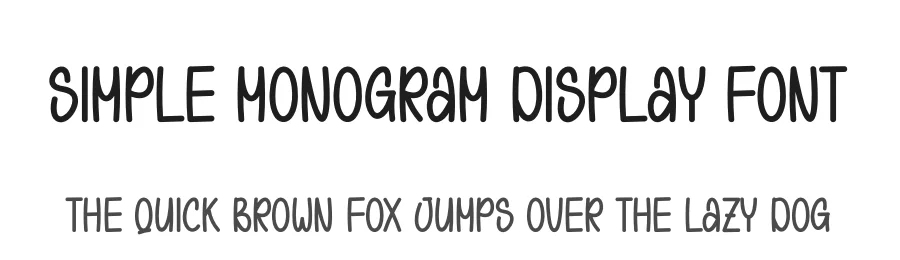 Simple Monogram Display Font by creativeletter — Display Font