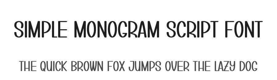 Simple Monogram Script Font by andikastudio β Display Font