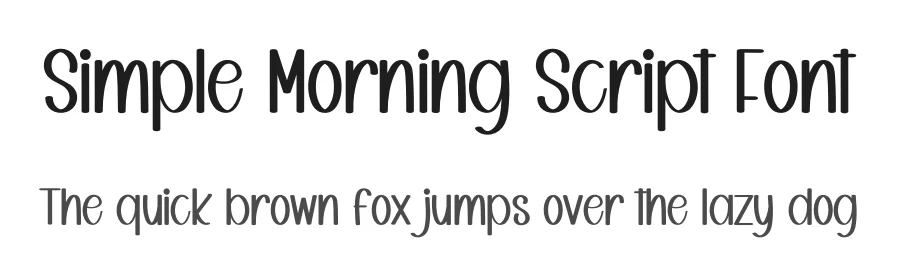 Simple Morning Script Font by freshtypeink — Display Font