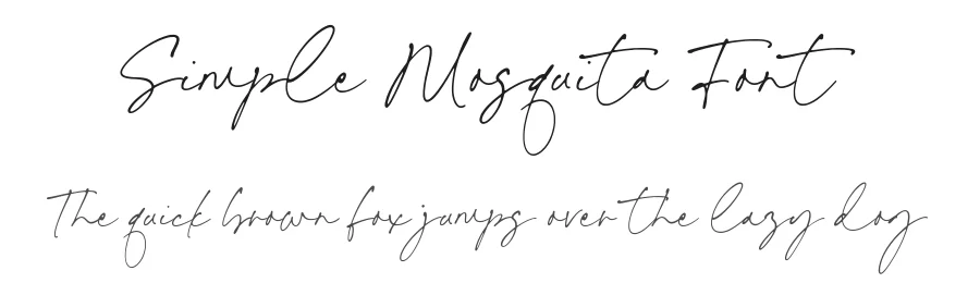Simple Mosquita Font by Timur type — Script Handwritten Font
