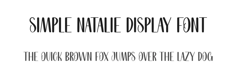 Simple Natalie Display Font by creativeletter — Display Font