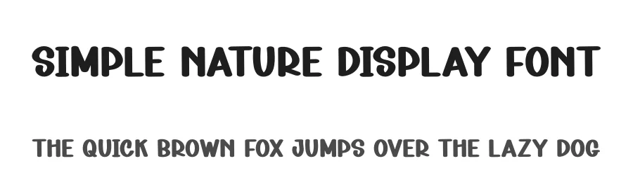 Simple Nature Display Font by creativeletter — Display Font