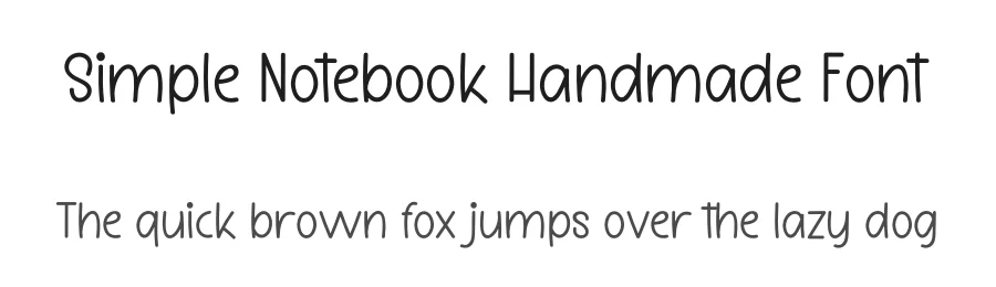 Simple Notebook Handmade Font by freshtypeink — Display Font