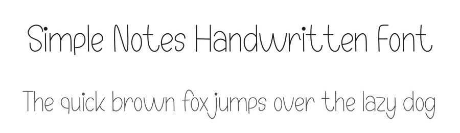 Simple Notes Handwritten Font by freshtypeink — Script Handwritten Font