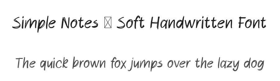 Simple Notes – Soft Handwritten Font by vpcreativeshop — Script Handwritten Font