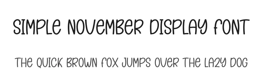 Simple November Display Font by creativeletter — Display Font