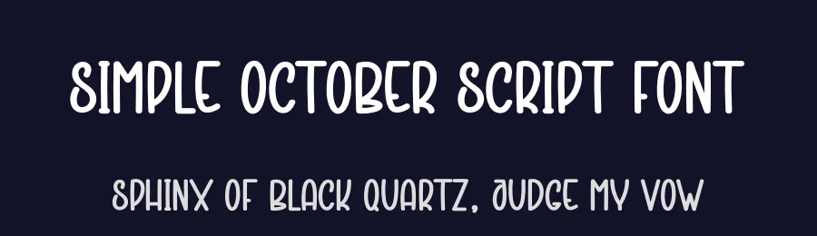 Simple October Script Font by creativeletter — Display Font — thumbnail 2