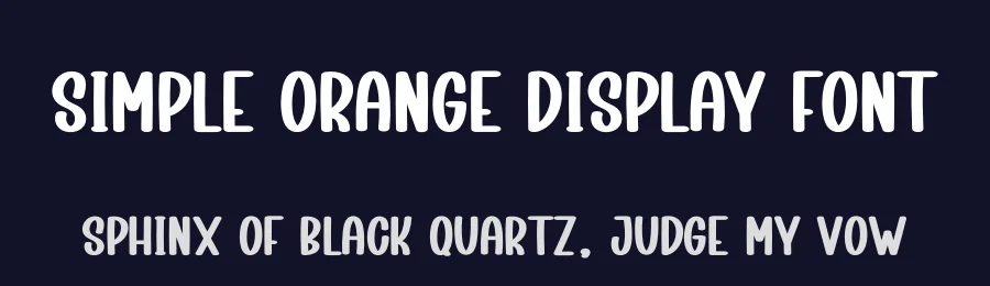 Simple Orange Display Font by creativeletter — Display Font — thumbnail 2