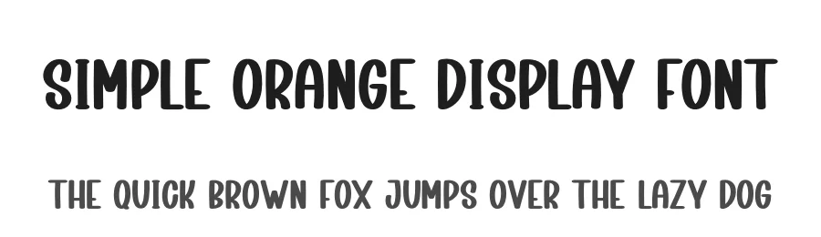 Simple Orange Display Font by creativeletter — Display Font
