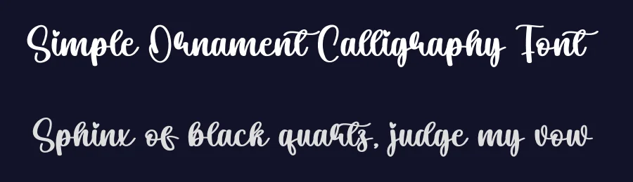 Simple Ornament Calligraphy Font by creativeletter — Script Handwritten Font — thumbnail 2