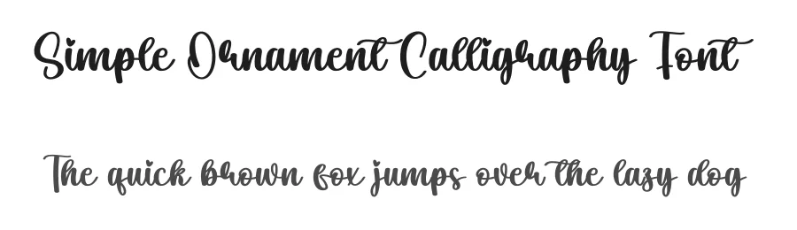 Simple Ornament Calligraphy Font by creativeletter — Script Handwritten Font