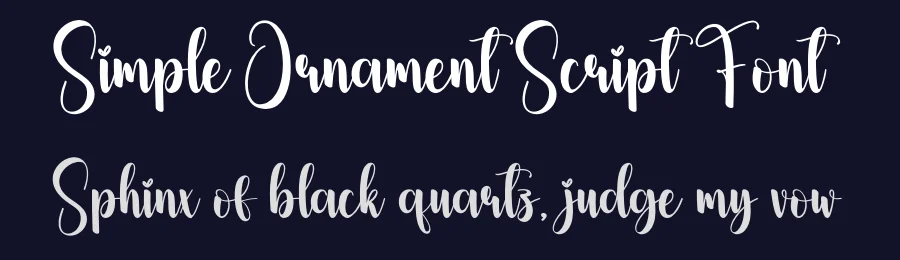 Simple Ornament Script Font by creativeletter — Script Handwritten Font — thumbnail 2