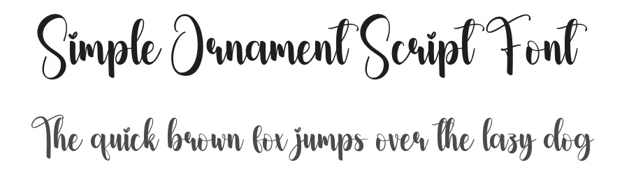 Simple Ornament Script Font by creativeletter — Script Handwritten Font