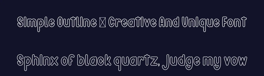 Simple Outline – Creative And Unique Font by freshtypeink — Display Font — thumbnail 2