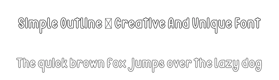 Simple Outline – Creative And Unique Font by freshtypeink — Display Font