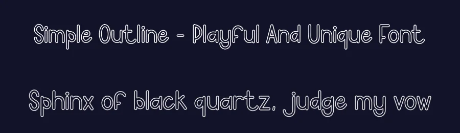 Simple Outline – Playful And Unique Font by andikastudio — Display Font — thumbnail 2