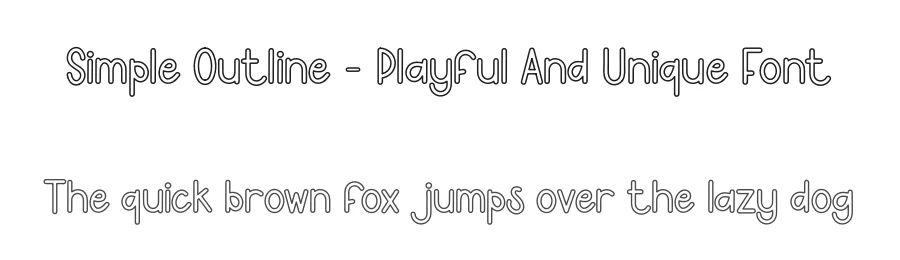 Simple Outline – Playful And Unique Font by andikastudio — Display Font