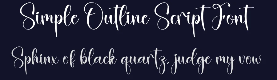 Simple Outline Script Font by creativeletter — Script Handwritten Font — thumbnail 2
