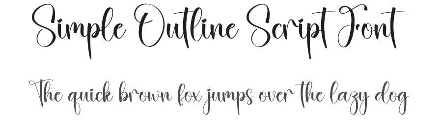 Simple Outline Script Font by creativeletter — Script Handwritten Font