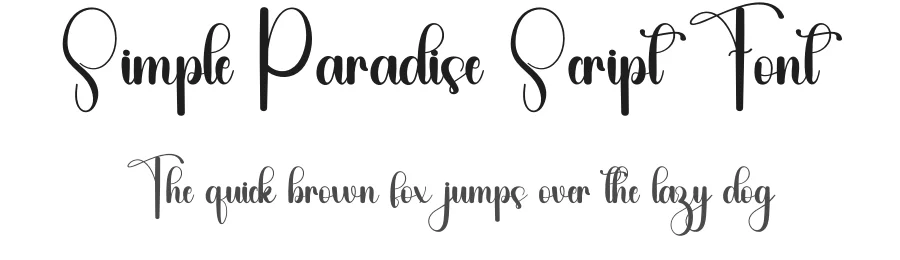 Simple Paradise Script Font by freshtypeink — Script Handwritten Font