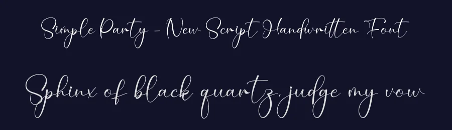 Simple Party – New Script Handwritten Font by creativeletter — Script Handwritten Font — thumbnail 2