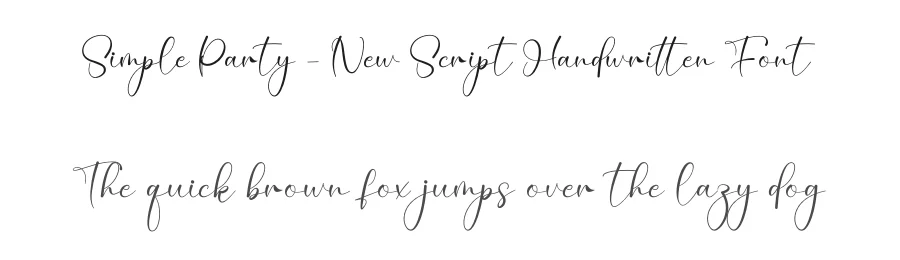 Simple Party – New Script Handwritten Font by creativeletter — Script Handwritten Font