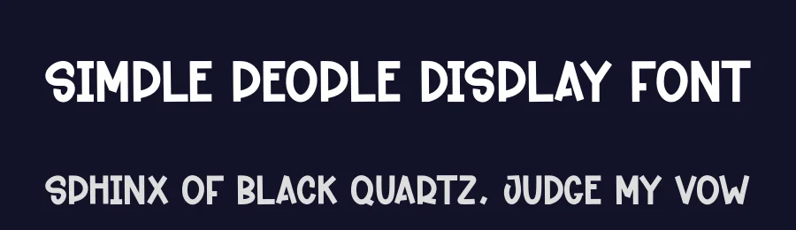 Simple People Display Font by creativeletter — Display Font — thumbnail 2