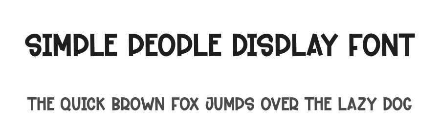 Simple People Display Font by creativeletter — Display Font