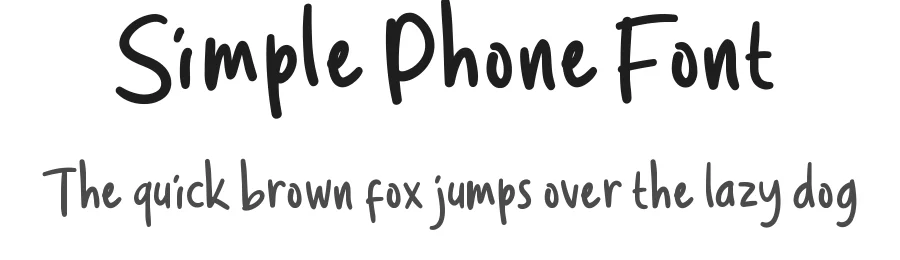Simple Phone Font by noahtype — Display Font