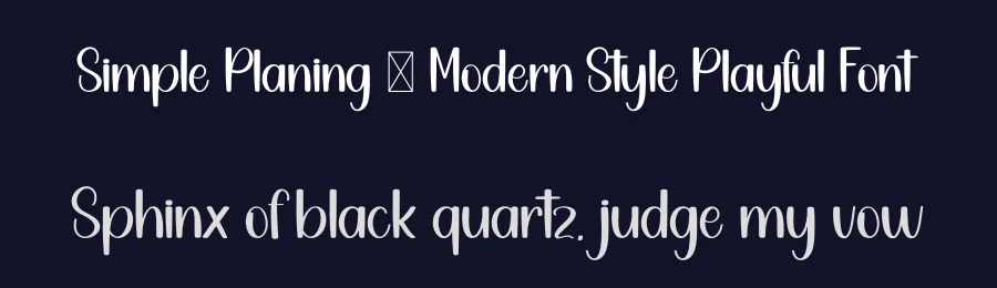 Simple Planing – Modern Style Playful Font by freshtypeink — Display Font — thumbnail 2