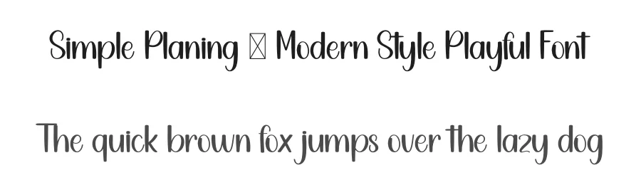 Simple Planing – Modern Style Playful Font by freshtypeink — Display Font