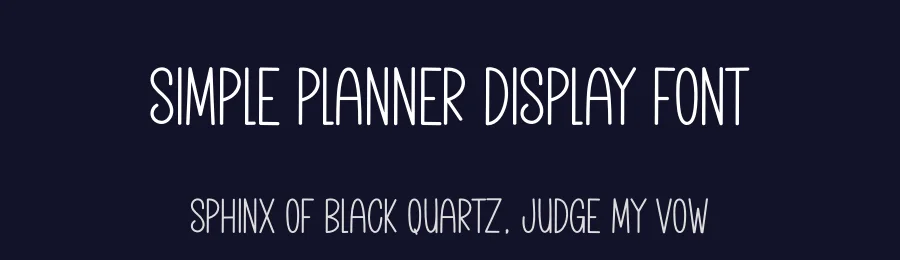 Simple Planner Display Font by andikastudio — Display Font — thumbnail 2