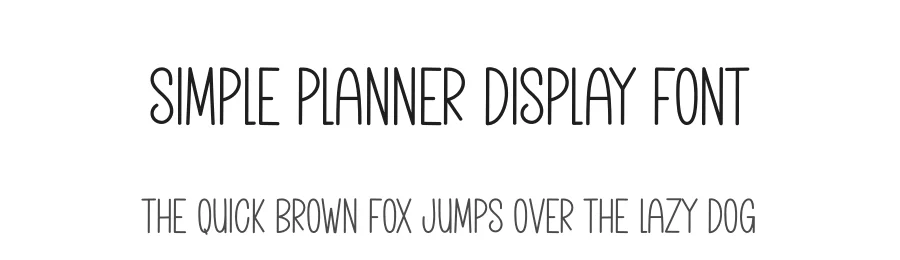 Simple Planner Display Font by andikastudio — Display Font