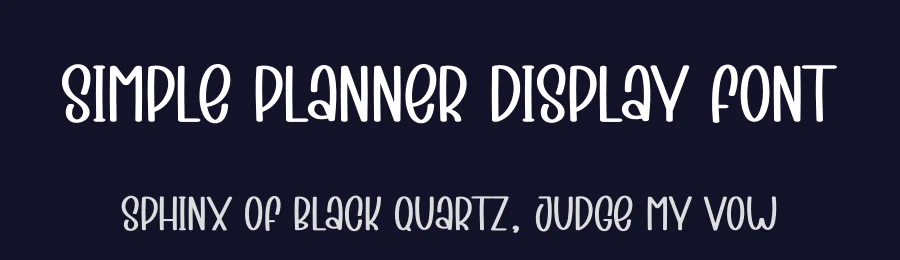 Simple Planner Display Font by creativeletter — Display Font — thumbnail 2