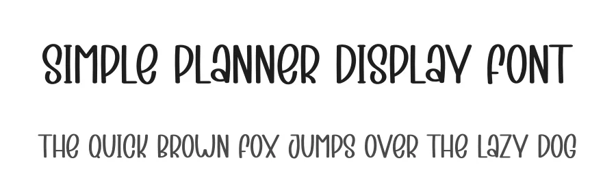 Simple Planner Display Font by creativeletter — Display Font
