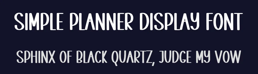 Simple Planner Display Font by creativeletter — Display Font — thumbnail 2