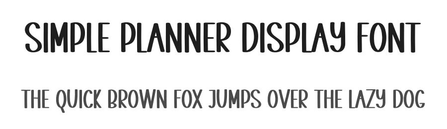 Simple Planner Display Font by creativeletter — Display Font