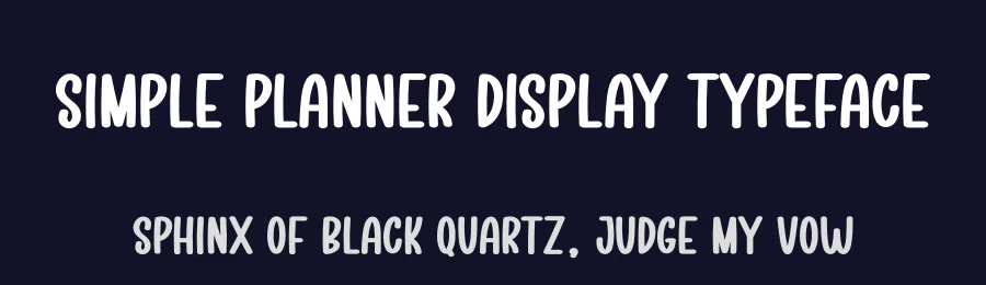 Simple Planner Display Typeface by creativeletter — Display Font — thumbnail 2