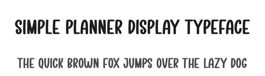 Simple Planner Display Typeface by creativeletter — Display Font