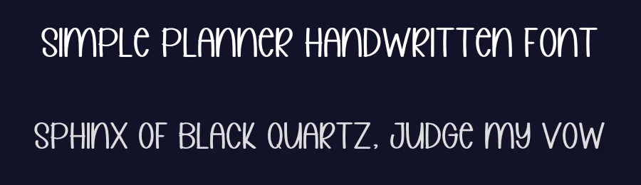 Simple Planner Handwritten Font by inermediaSTUDIO — Display Font — thumbnail 2