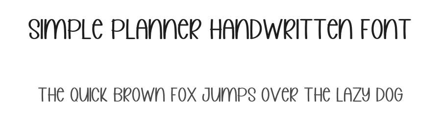 Simple Planner Handwritten Font by inermediaSTUDIO — Display Font