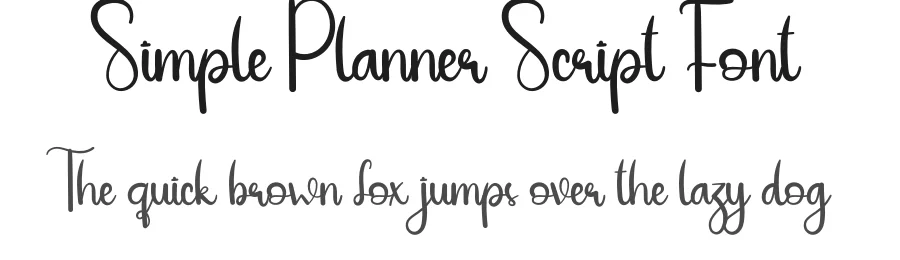 Simple Planner Script Font by andikastudio — Script Handwritten Font