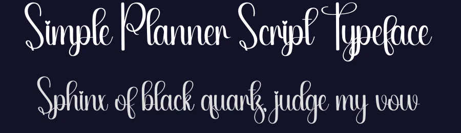 Simple Planner Script Typeface by creativeletter — Script Handwritten Font — thumbnail 2