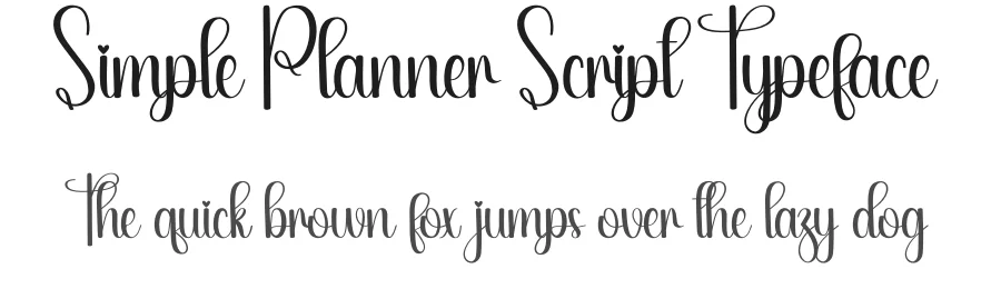 Simple Planner Script Typeface by creativeletter — Script Handwritten Font